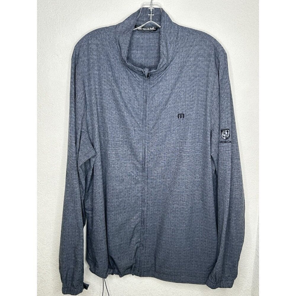 Travis Mathew Jacket Mens Extra Large Coto De Caza Blue Lightweight Golf Zip Up